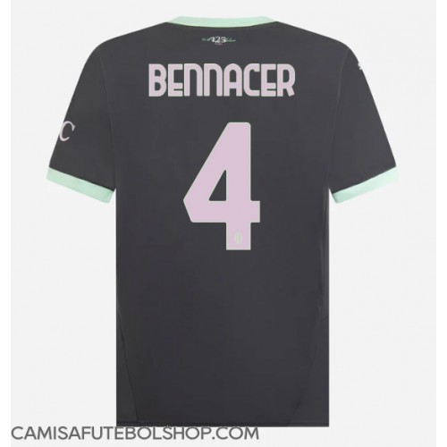 Camisa de time de futebol AC Milan Ismael Bennacer #4 Replicas 3º Equipamento 2024-25 Manga Curta